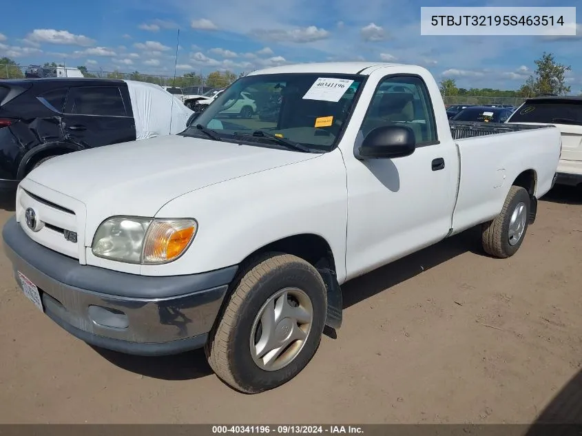 2005 Toyota Tundra Base V8 VIN: 5TBJT32195S463514 Lot: 40341196