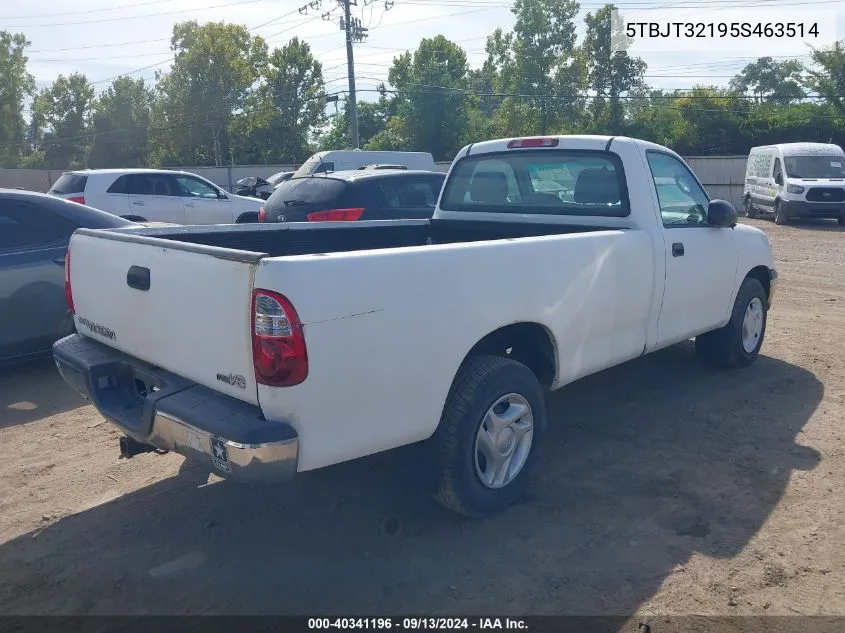 5TBJT32195S463514 2005 Toyota Tundra Base V8