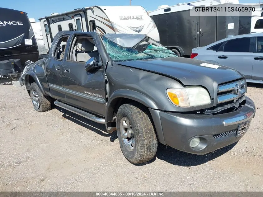 2005 Toyota Tundra Sr5 V8 VIN: 5TBRT34115S465970 Lot: 40344685