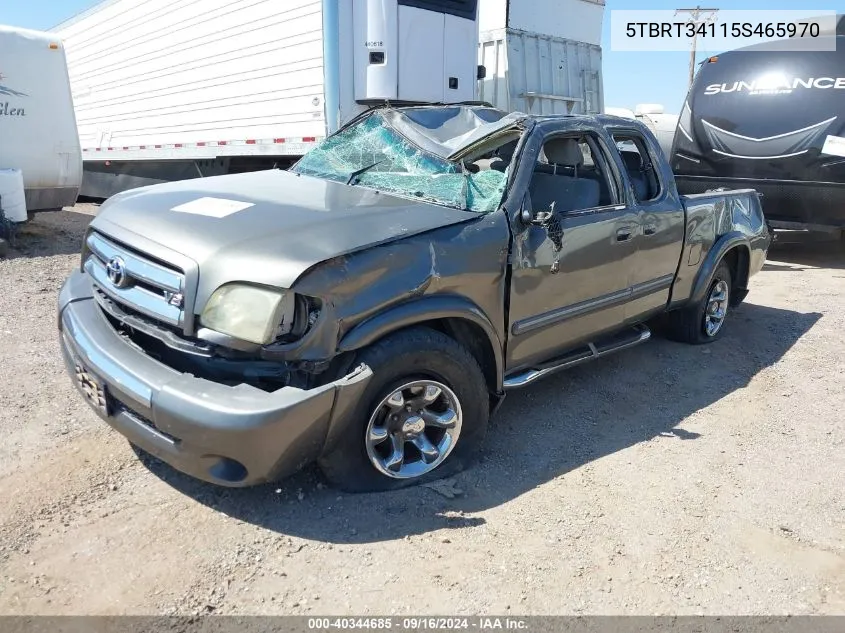 2005 Toyota Tundra Sr5 V8 VIN: 5TBRT34115S465970 Lot: 40344685