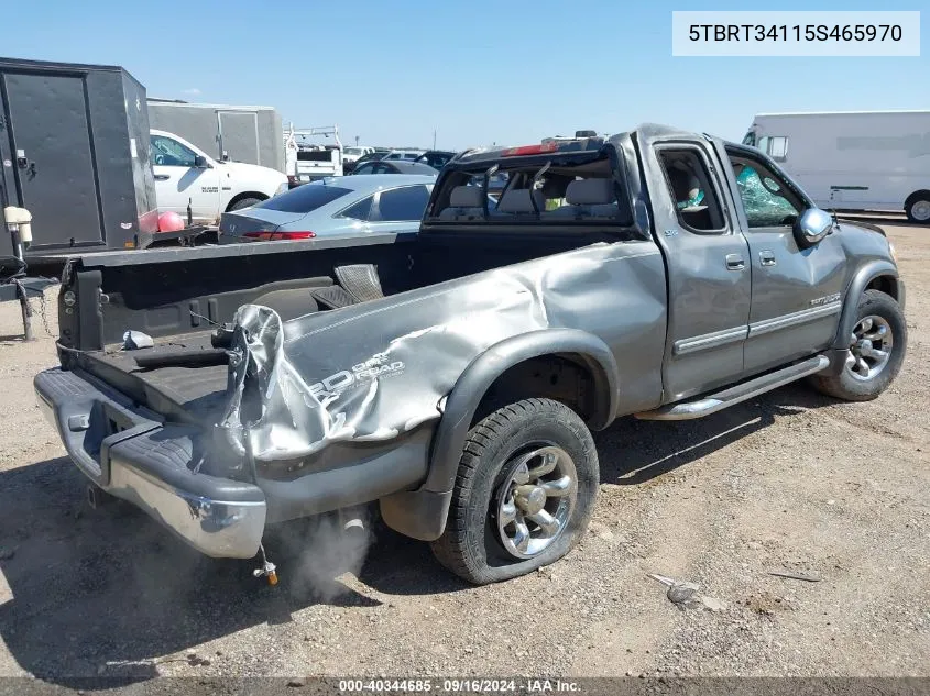 2005 Toyota Tundra Sr5 V8 VIN: 5TBRT34115S465970 Lot: 40344685