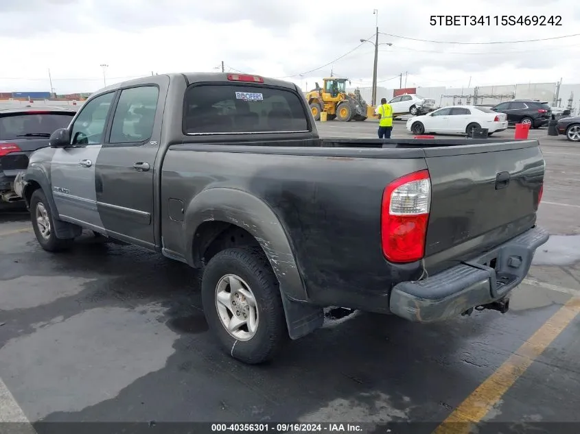 2005 Toyota Tundra Sr5 V8 VIN: 5TBET34115S469242 Lot: 40356301