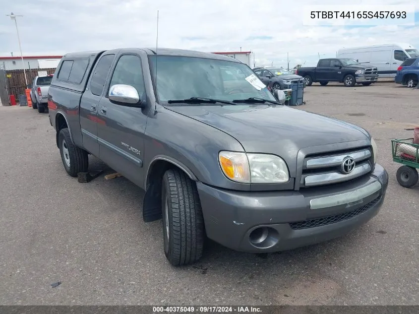 2005 Toyota Tundra Sr5 V8 VIN: 5TBBT44165S457693 Lot: 40375049