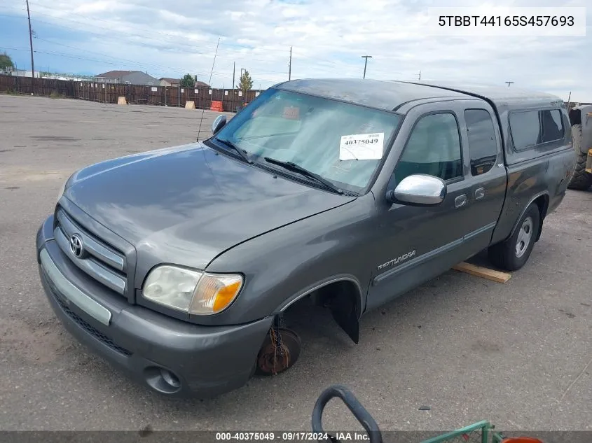 2005 Toyota Tundra Sr5 V8 VIN: 5TBBT44165S457693 Lot: 40375049