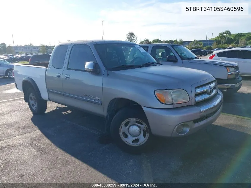 2005 Toyota Tundra Sr5 V8 VIN: 5TBRT34105S460596 Lot: 40388259