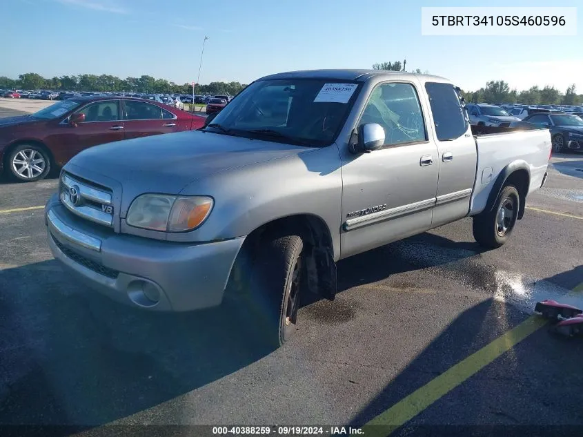 2005 Toyota Tundra Sr5 V8 VIN: 5TBRT34105S460596 Lot: 40388259