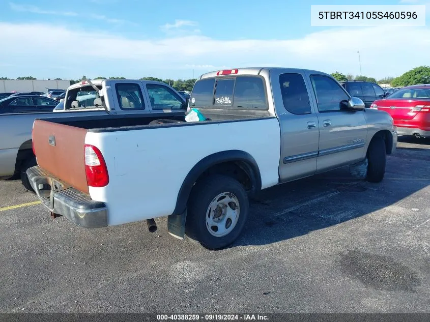 2005 Toyota Tundra Sr5 V8 VIN: 5TBRT34105S460596 Lot: 40388259