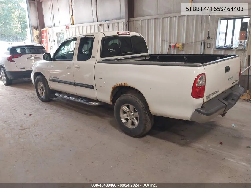 2005 Toyota Tundra Sr5 V8 VIN: 5TBBT44165S464403 Lot: 40409466