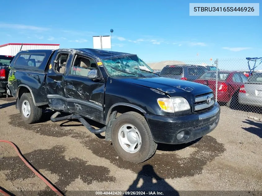 2005 Toyota Tundra Sr5 VIN: 5TBRU34165S446926 Lot: 40442420