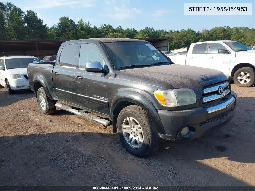 2005 Toyota Tundra Sr5 V8 VIN: 5TBET34195S464953 Lot: 40443481