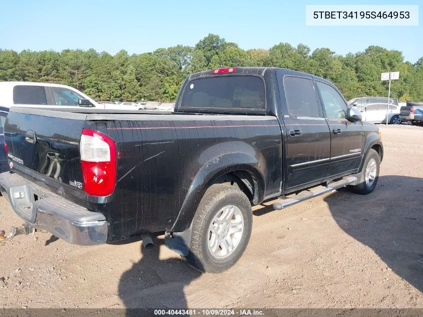 2005 Toyota Tundra Sr5 V8 VIN: 5TBET34195S464953 Lot: 40443481