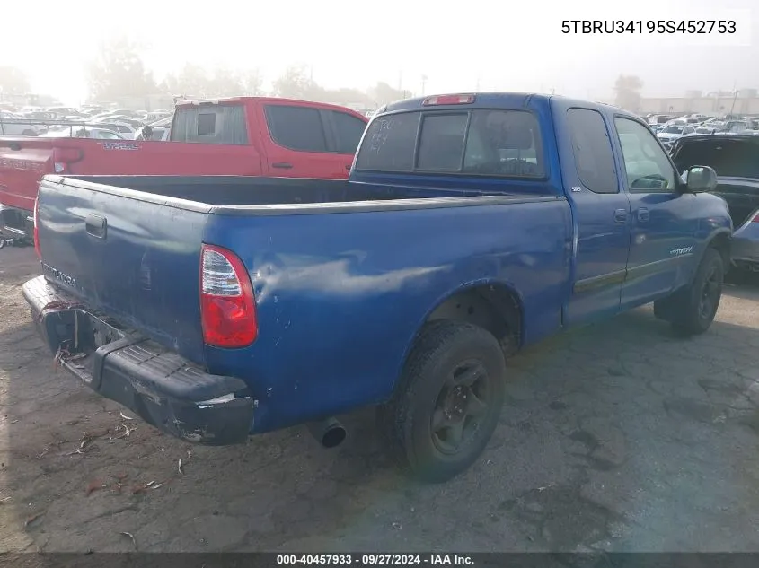 2005 Toyota Tundra Sr5 VIN: 5TBRU34195S452753 Lot: 40457933