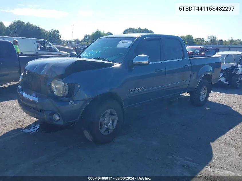 2005 Toyota Tundra Double Cab Sr5 VIN: 5TBDT44115S482297 Lot: 40466017