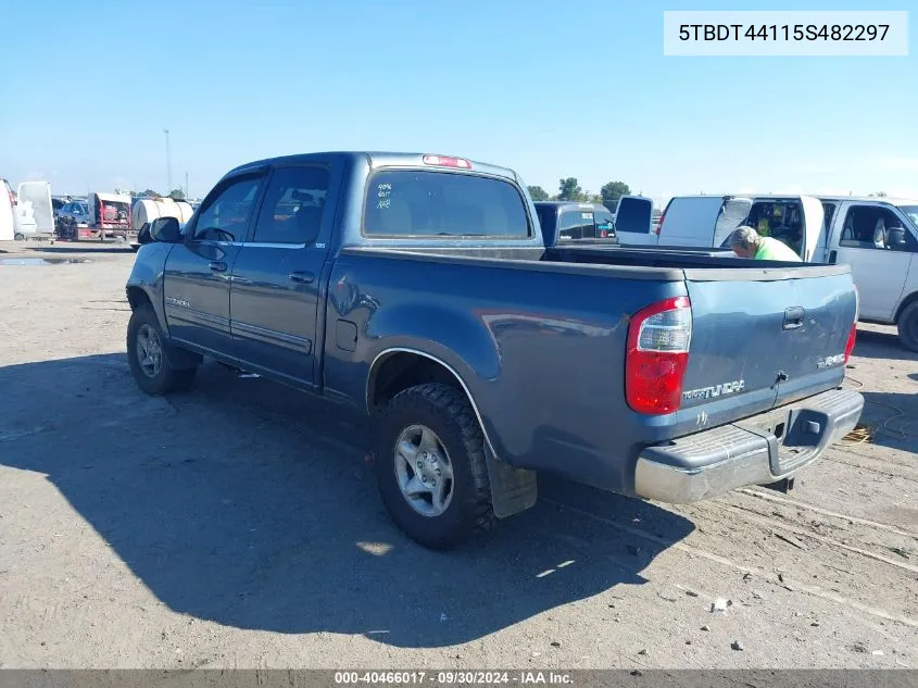 2005 Toyota Tundra Double Cab Sr5 VIN: 5TBDT44115S482297 Lot: 40466017