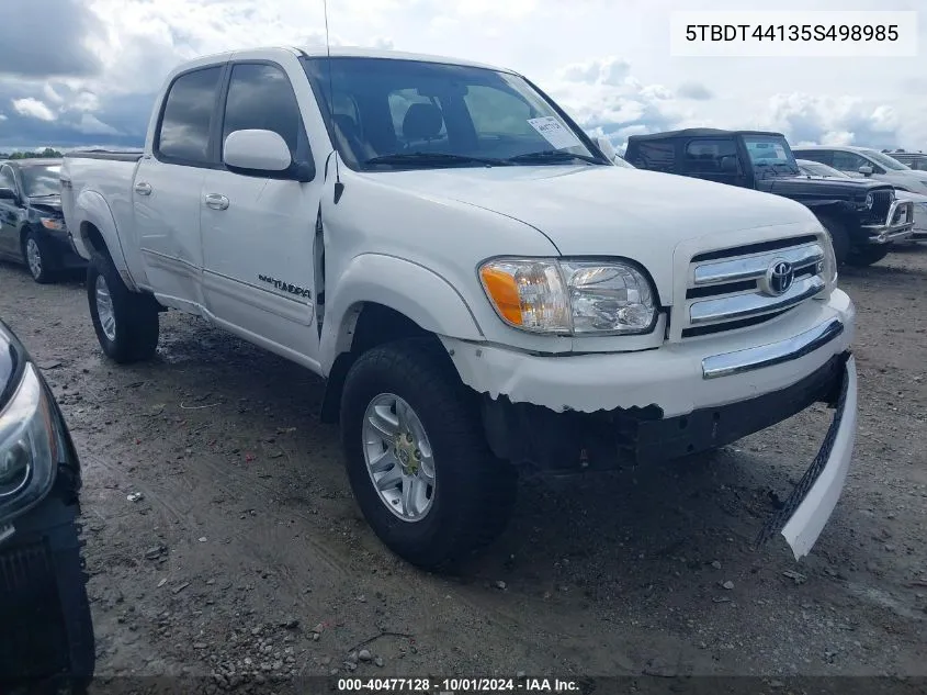 2005 Toyota Tundra Sr5 V8 VIN: 5TBDT44135S498985 Lot: 40477128