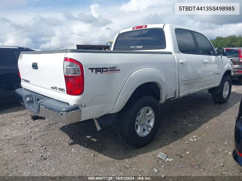 2005 Toyota Tundra Sr5 V8 VIN: 5TBDT44135S498985 Lot: 40477128