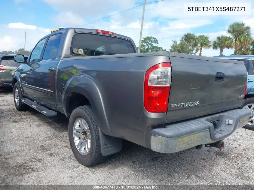 2005 Toyota Tundra Double Cab Sr5 VIN: 5TBET341X5S487271 Lot: 40477478