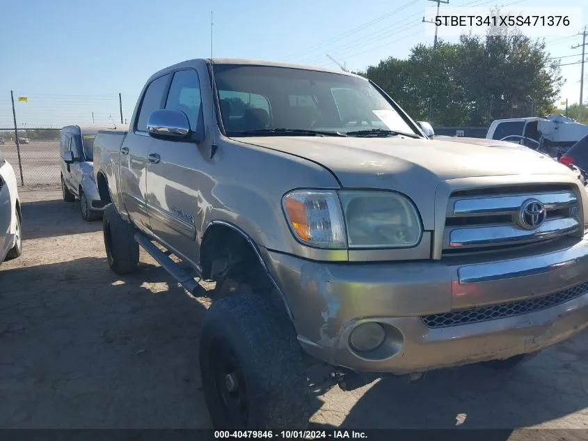 2005 Toyota Tundra Sr5 V8 VIN: 5TBET341X5S471376 Lot: 40479846