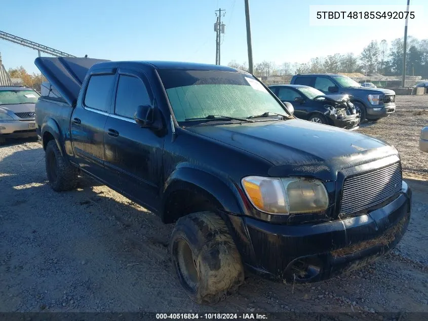 2005 Toyota Tundra Limited V8 VIN: 5TBDT48185S492075 Lot: 40516834