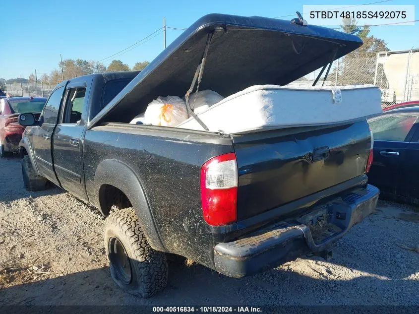 2005 Toyota Tundra Limited V8 VIN: 5TBDT48185S492075 Lot: 40516834