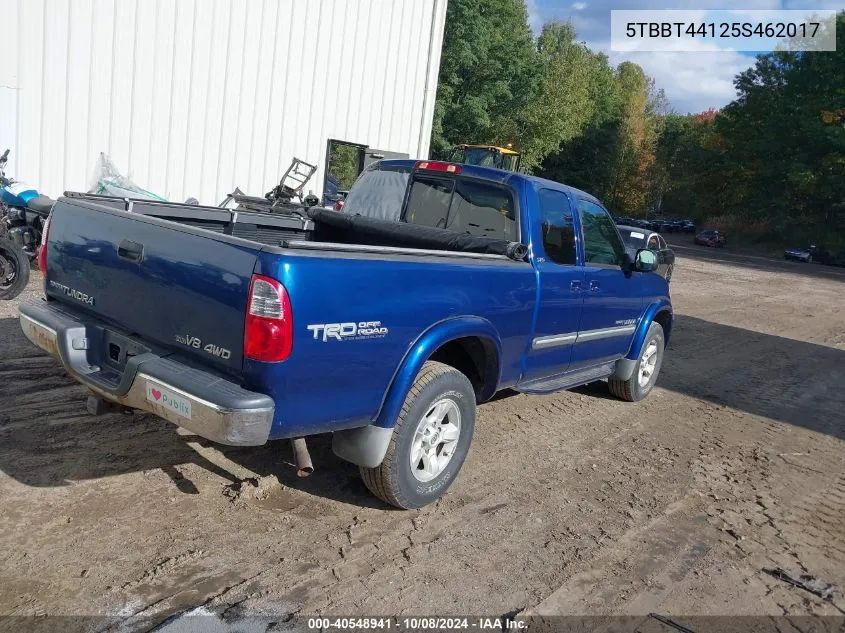 2005 Toyota Tundra Sr5 V8 VIN: 5TBBT44125S462017 Lot: 40548941