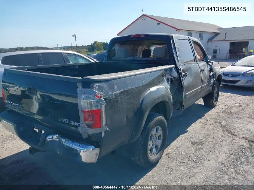 2005 Toyota Tundra Sr5 V8 VIN: 5TBDT44135S486545 Lot: 40564447