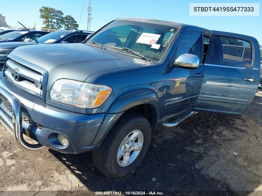 2005 Toyota Tundra Sr5 V8 VIN: 5TBDT44195S477333 Lot: 40611912