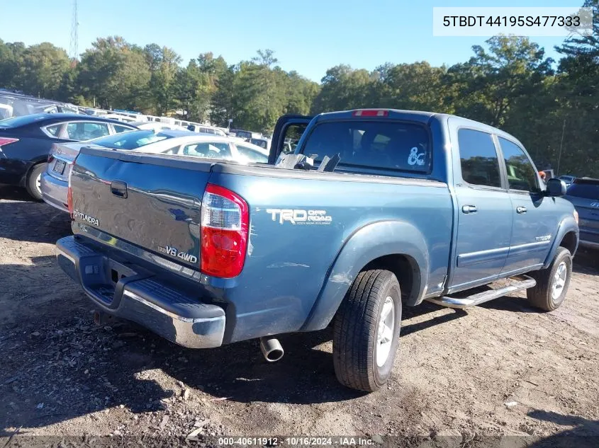 2005 Toyota Tundra Sr5 V8 VIN: 5TBDT44195S477333 Lot: 40611912