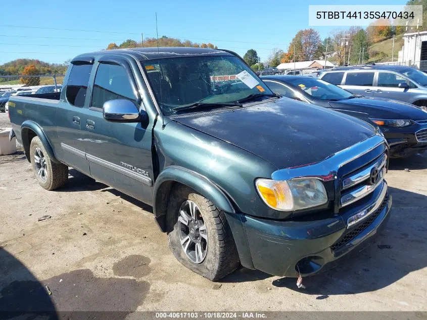 2005 Toyota Tundra Sr5 V8 VIN: 5TBBT44135S470434 Lot: 40617103