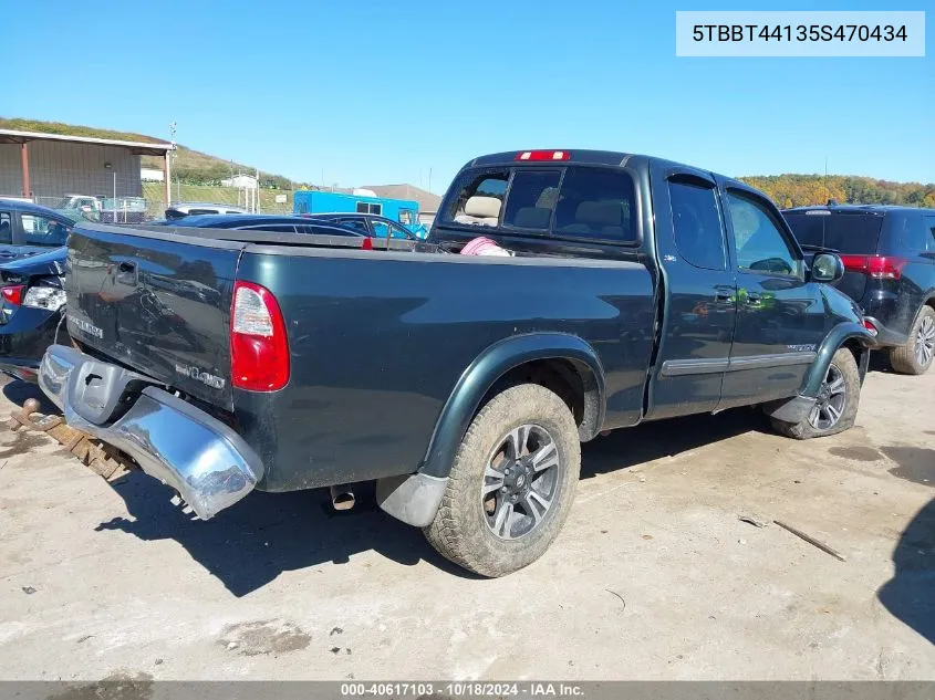 2005 Toyota Tundra Sr5 V8 VIN: 5TBBT44135S470434 Lot: 40617103