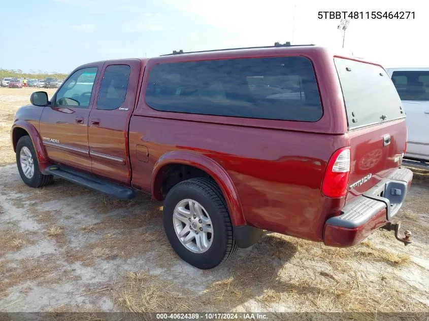 2005 Toyota Tundra Limited V8 VIN: 5TBBT48115S464271 Lot: 40624389