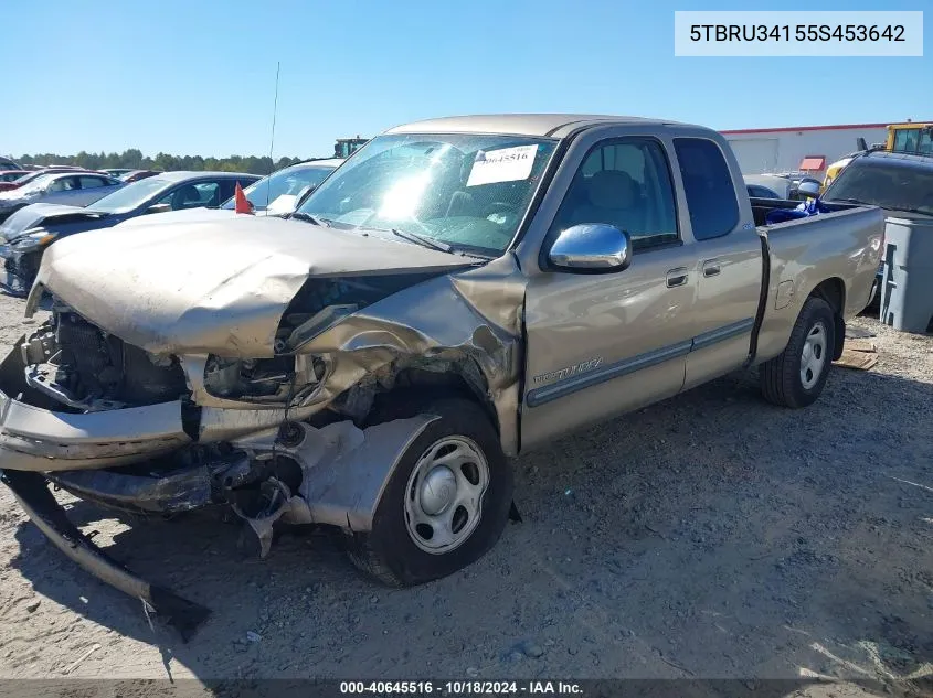 2005 Toyota Tundra Sr5 VIN: 5TBRU34155S453642 Lot: 40645516