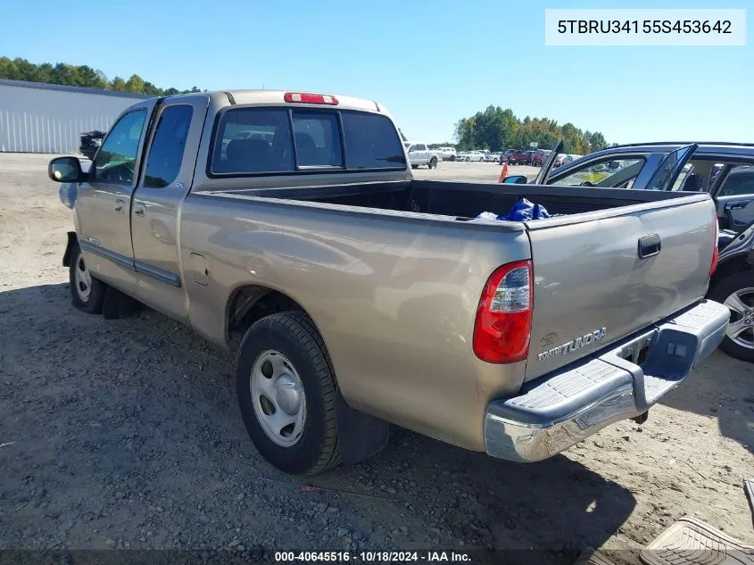 2005 Toyota Tundra Sr5 VIN: 5TBRU34155S453642 Lot: 40645516