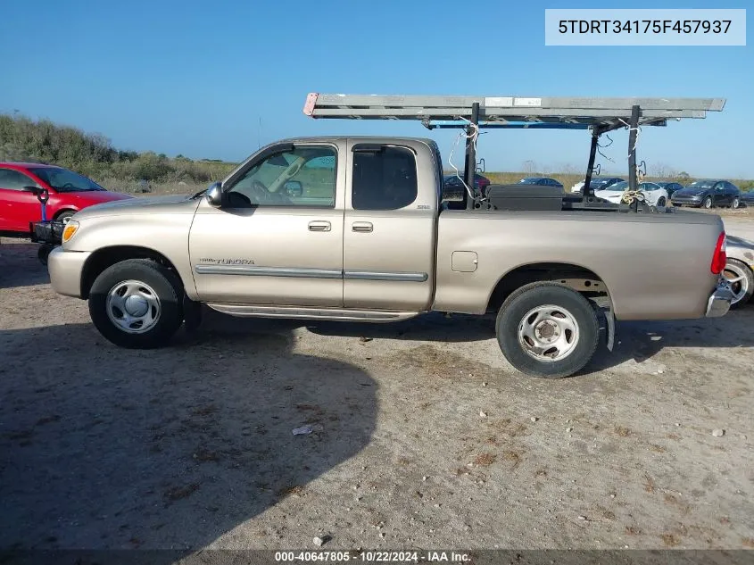 2005 Toyota Tundra Access Cab Sr5 VIN: 5TDRT34175F457937 Lot: 40647805