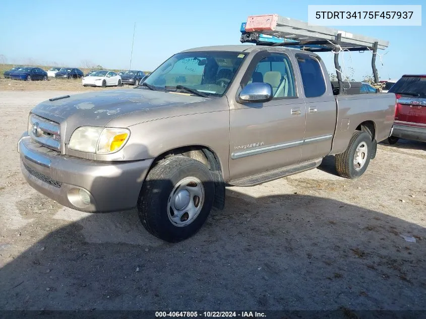 2005 Toyota Tundra Access Cab Sr5 VIN: 5TDRT34175F457937 Lot: 40647805