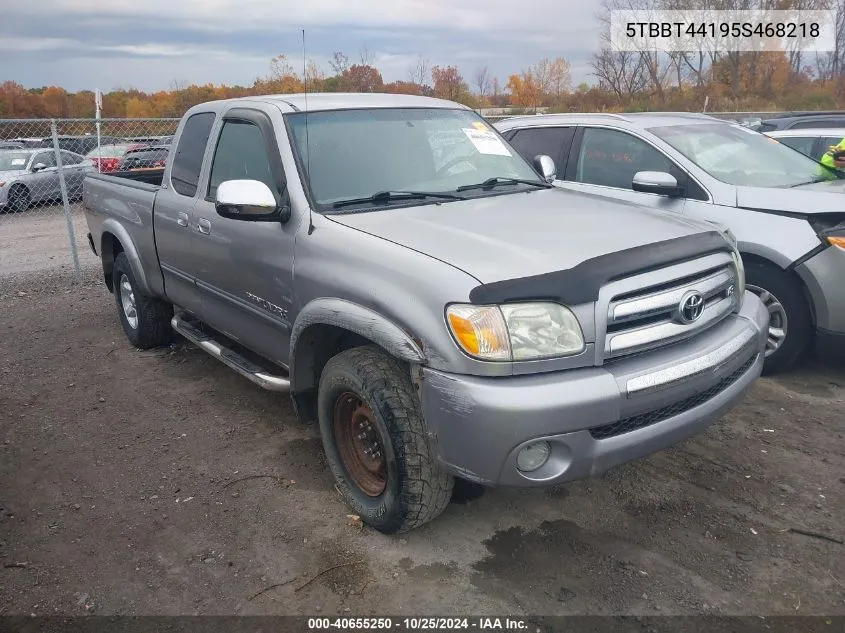 2005 Toyota Tundra Sr5 V8 VIN: 5TBBT44195S468218 Lot: 40655250