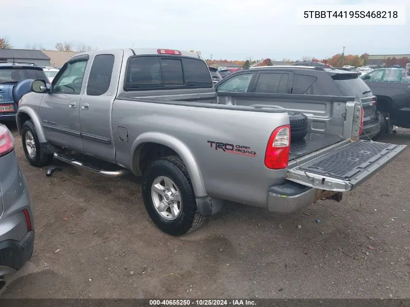 2005 Toyota Tundra Sr5 V8 VIN: 5TBBT44195S468218 Lot: 40655250