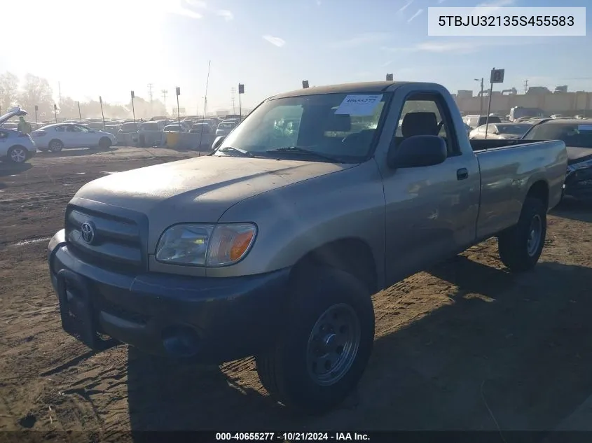 2005 Toyota Tundra VIN: 5TBJU32135S455583 Lot: 40655277