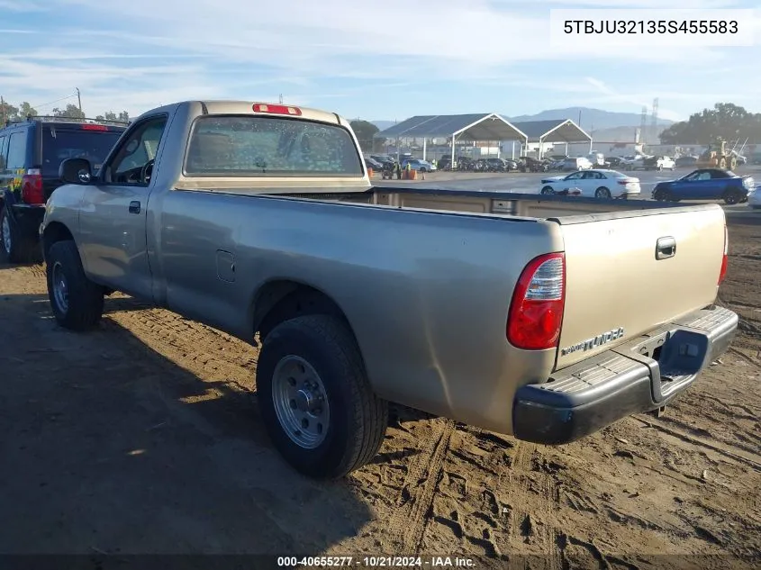 2005 Toyota Tundra VIN: 5TBJU32135S455583 Lot: 40655277