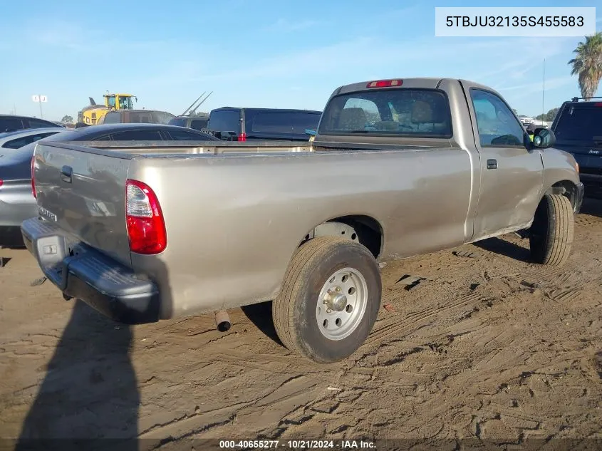 2005 Toyota Tundra VIN: 5TBJU32135S455583 Lot: 40655277