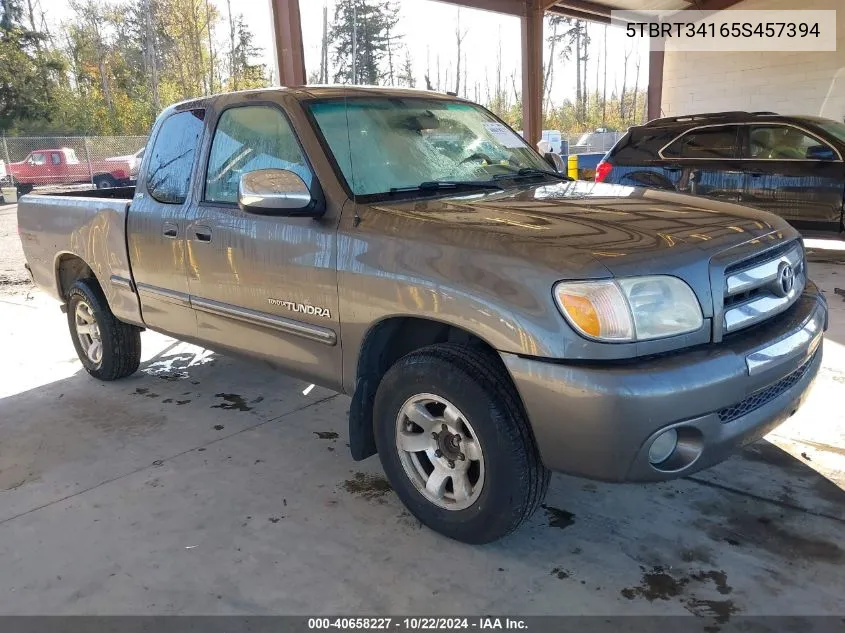 2005 Toyota Tundra Sr5 V8 VIN: 5TBRT34165S457394 Lot: 40658227