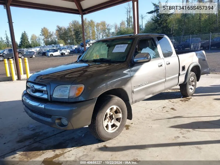 2005 Toyota Tundra Sr5 V8 VIN: 5TBRT34165S457394 Lot: 40658227