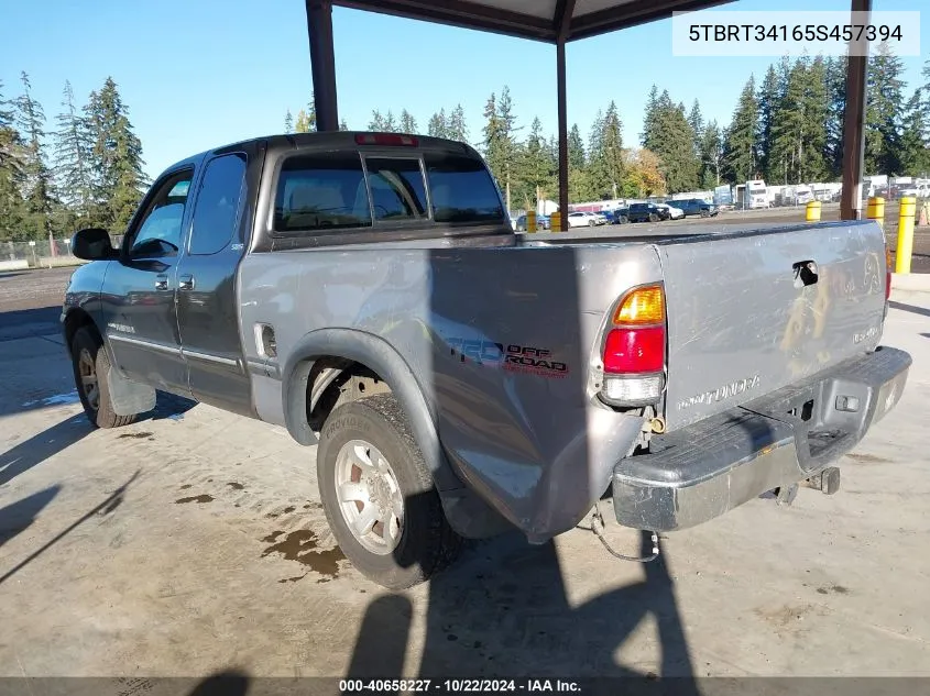 2005 Toyota Tundra Sr5 V8 VIN: 5TBRT34165S457394 Lot: 40658227