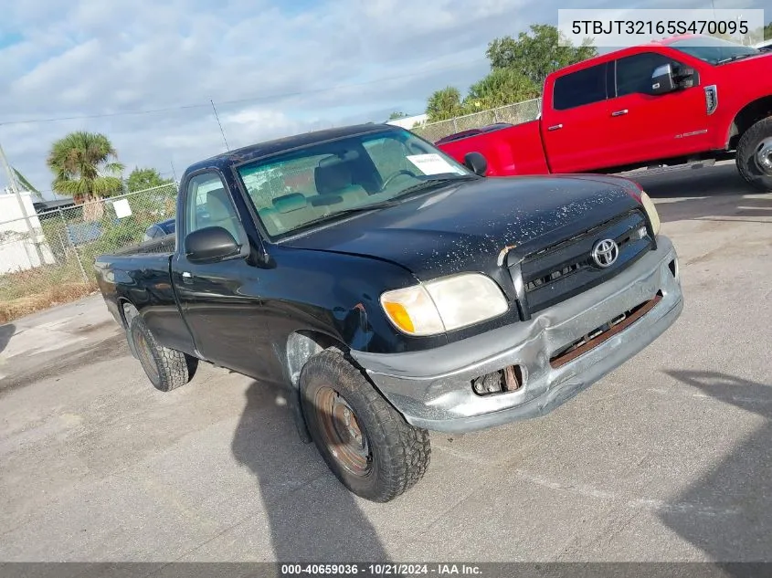 2005 Toyota Tundra Base V8 VIN: 5TBJT32165S470095 Lot: 40659036