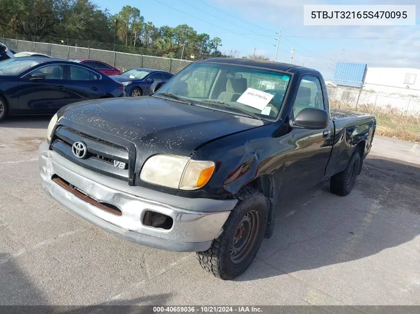 2005 Toyota Tundra Base V8 VIN: 5TBJT32165S470095 Lot: 40659036