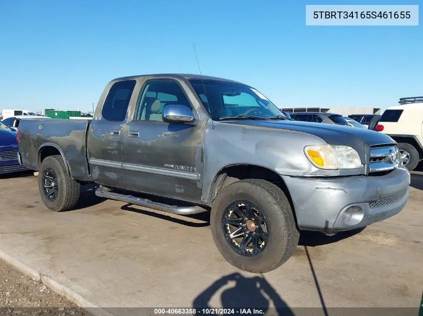 2005 Toyota Tundra Sr5 V8 VIN: 5TBRT34165S461655 Lot: 40663358