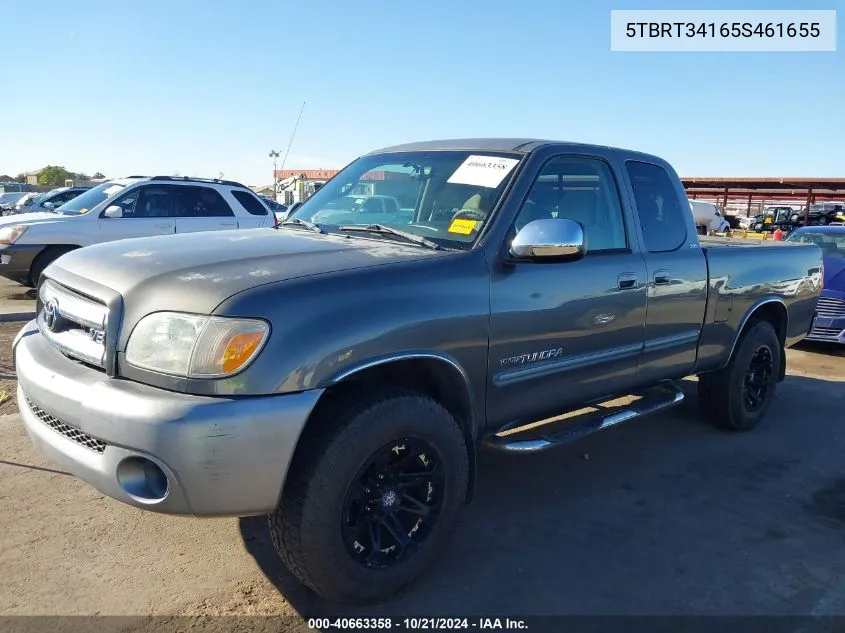 2005 Toyota Tundra Sr5 V8 VIN: 5TBRT34165S461655 Lot: 40663358