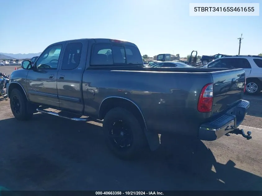 2005 Toyota Tundra Sr5 V8 VIN: 5TBRT34165S461655 Lot: 40663358