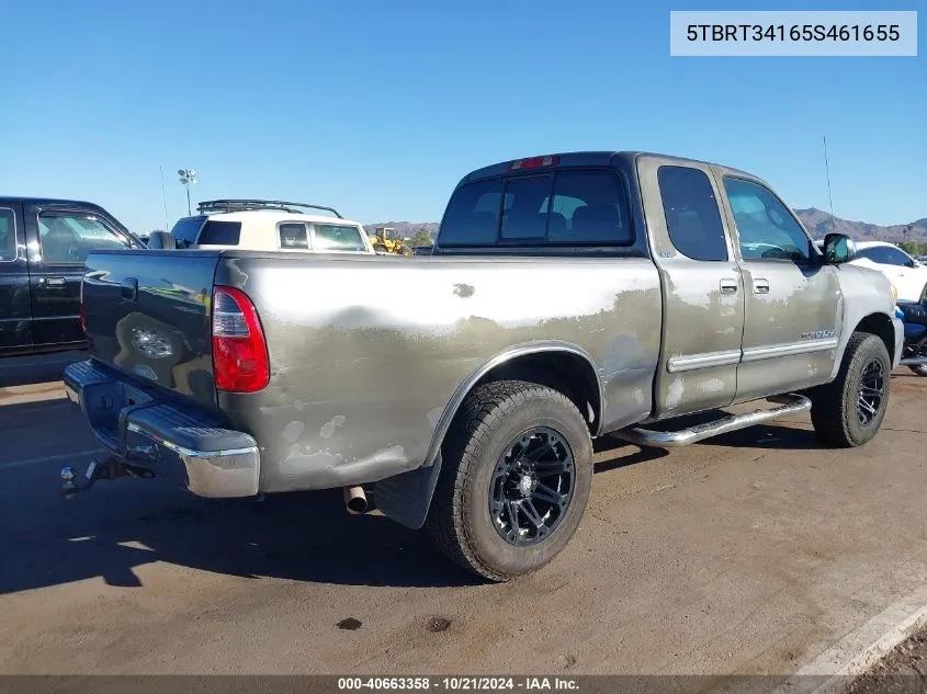 2005 Toyota Tundra Sr5 V8 VIN: 5TBRT34165S461655 Lot: 40663358