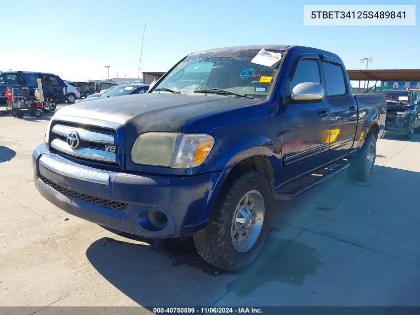 2005 Toyota Tundra Sr5 V8 VIN: 5TBET34125S489841 Lot: 40750599